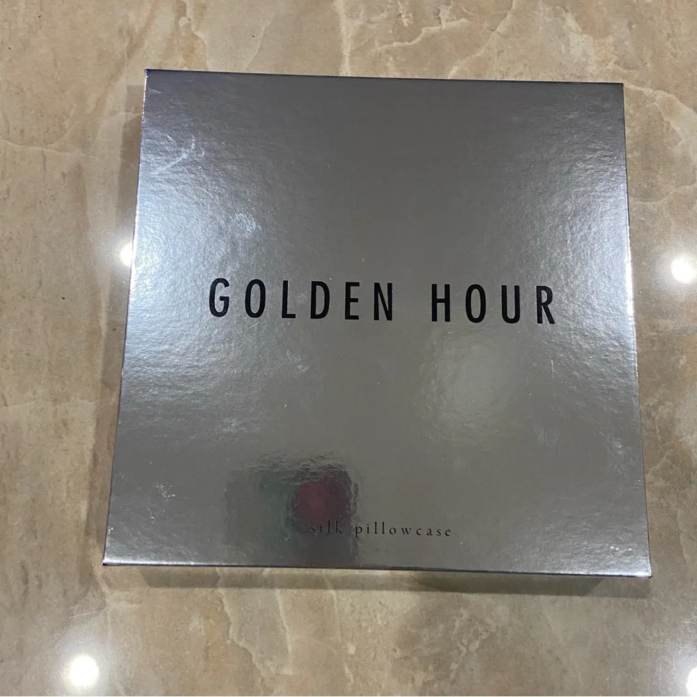 Golden Hour Powder White 100% Mulberry Silk Pillowcase Queen